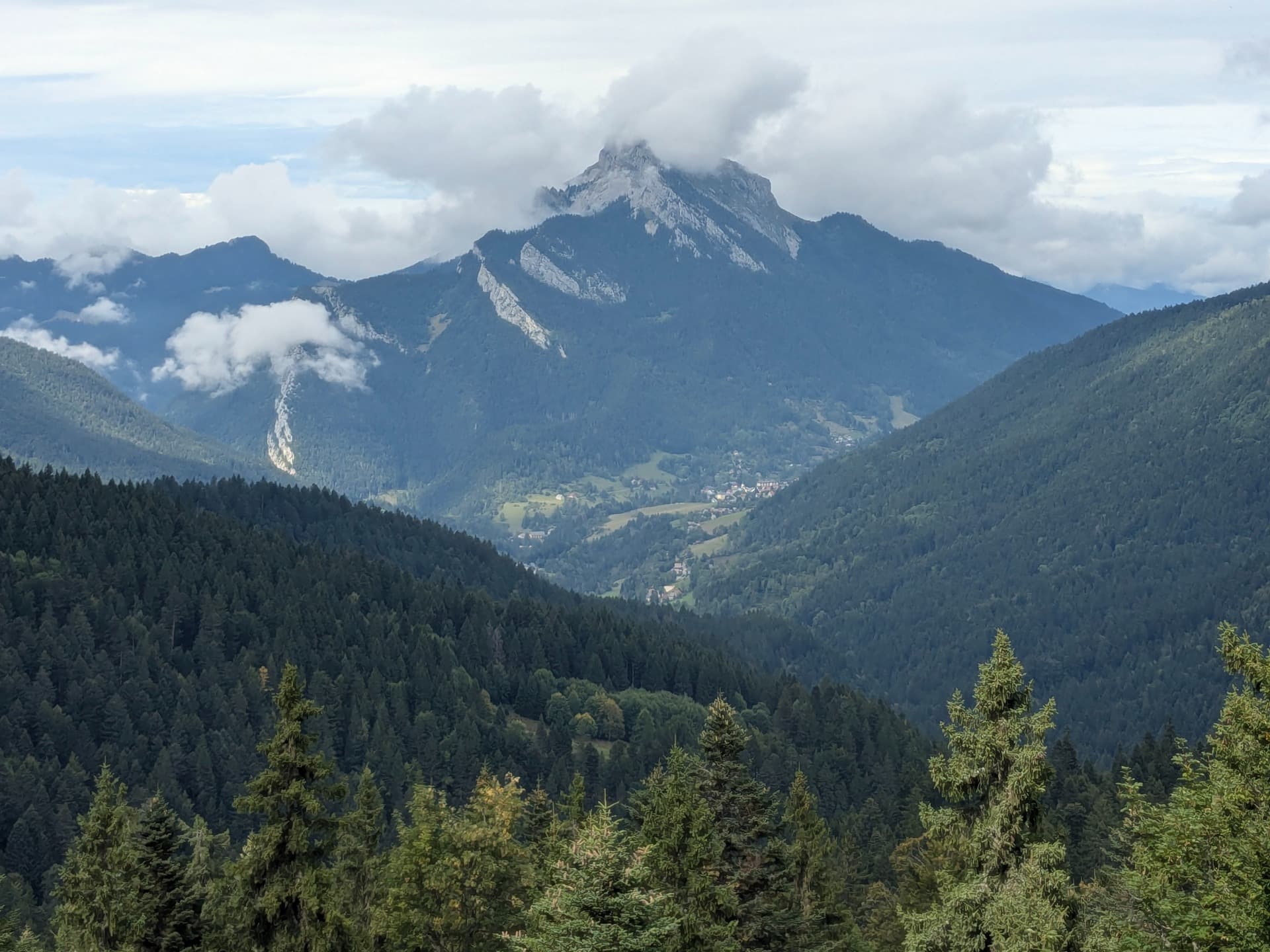 At the summit of Mont Granier