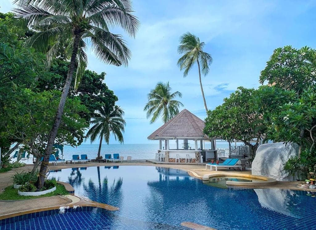Sand and sea beach resort