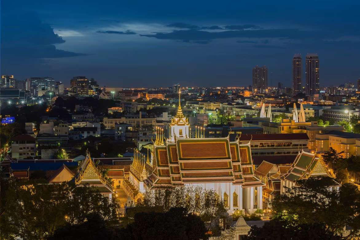 Thailand as a star itinerary departing from Bangkok