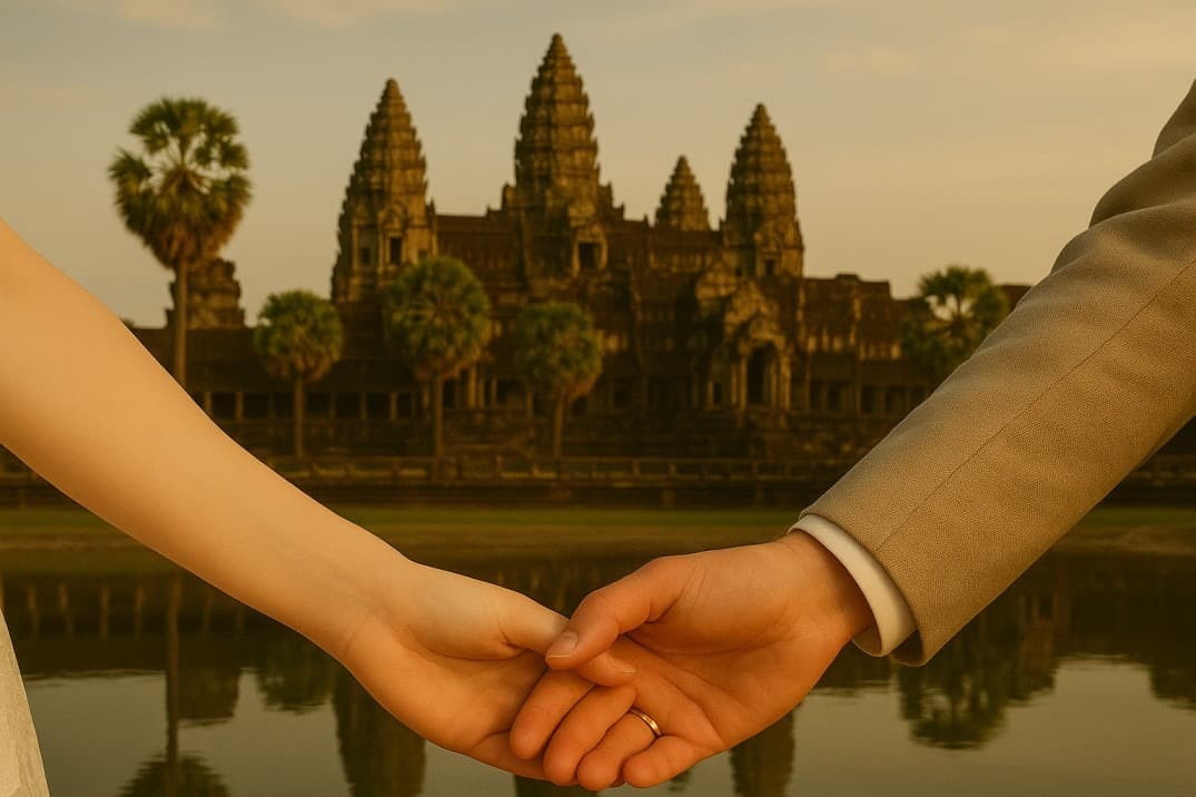 Honeymoon trip in the Khmer country